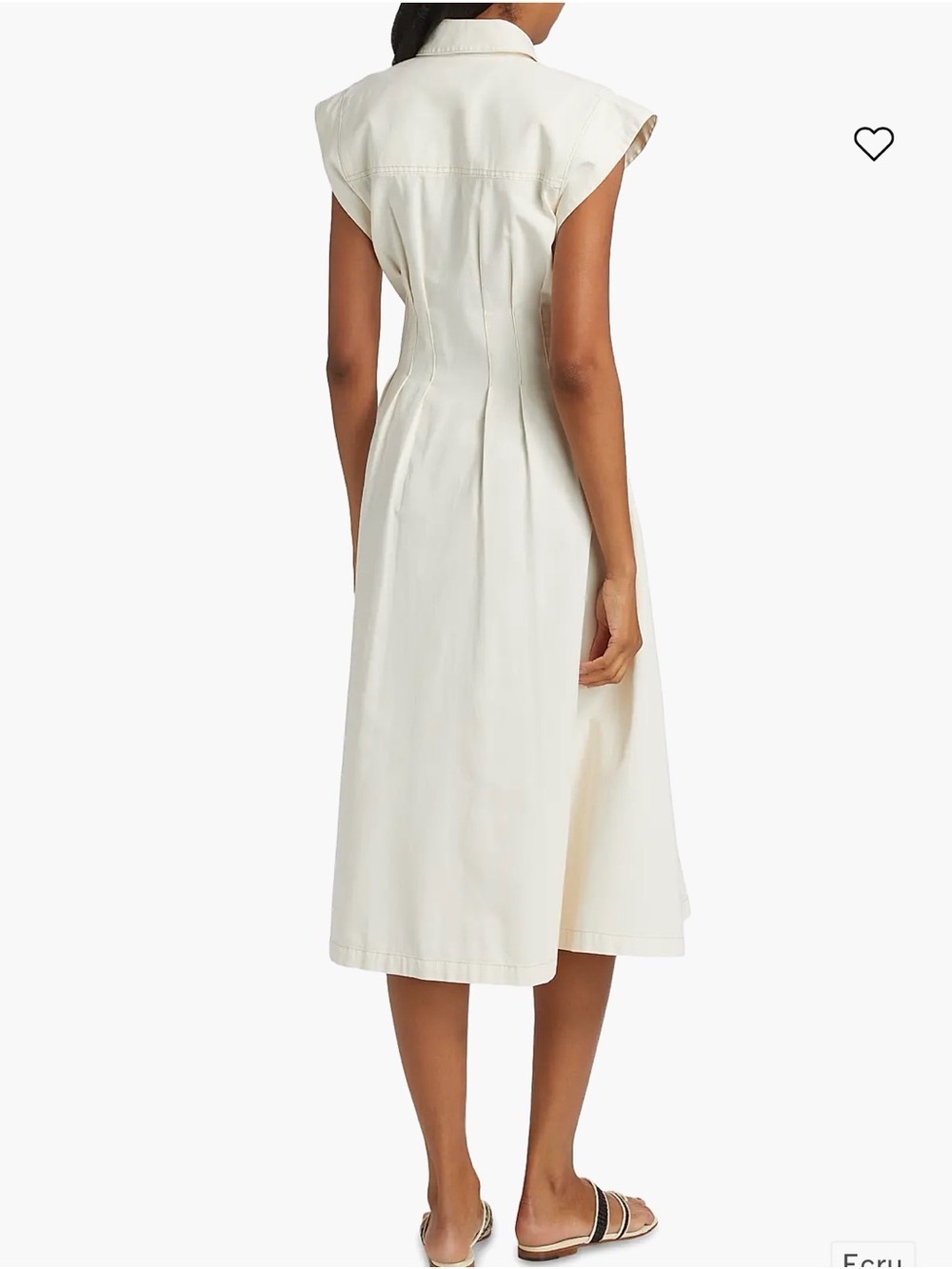 Veronica Beard Ruben Button-Front Midi Dress with Structured Waist - Picture 3 of 11
